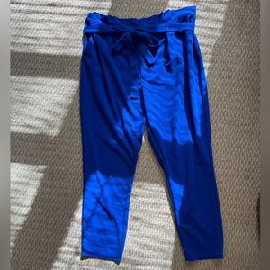High waisted + Belted Royal Blue Pants